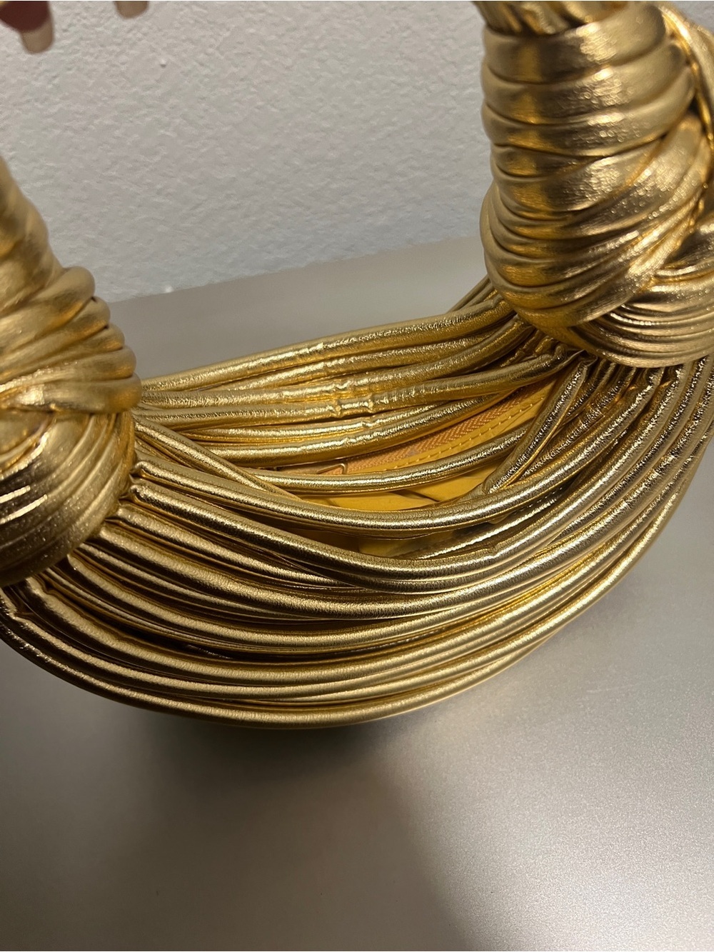 LIKE NEW Gorgeous Gold Knot Handle Clutch Bag - Picture 5 of 14